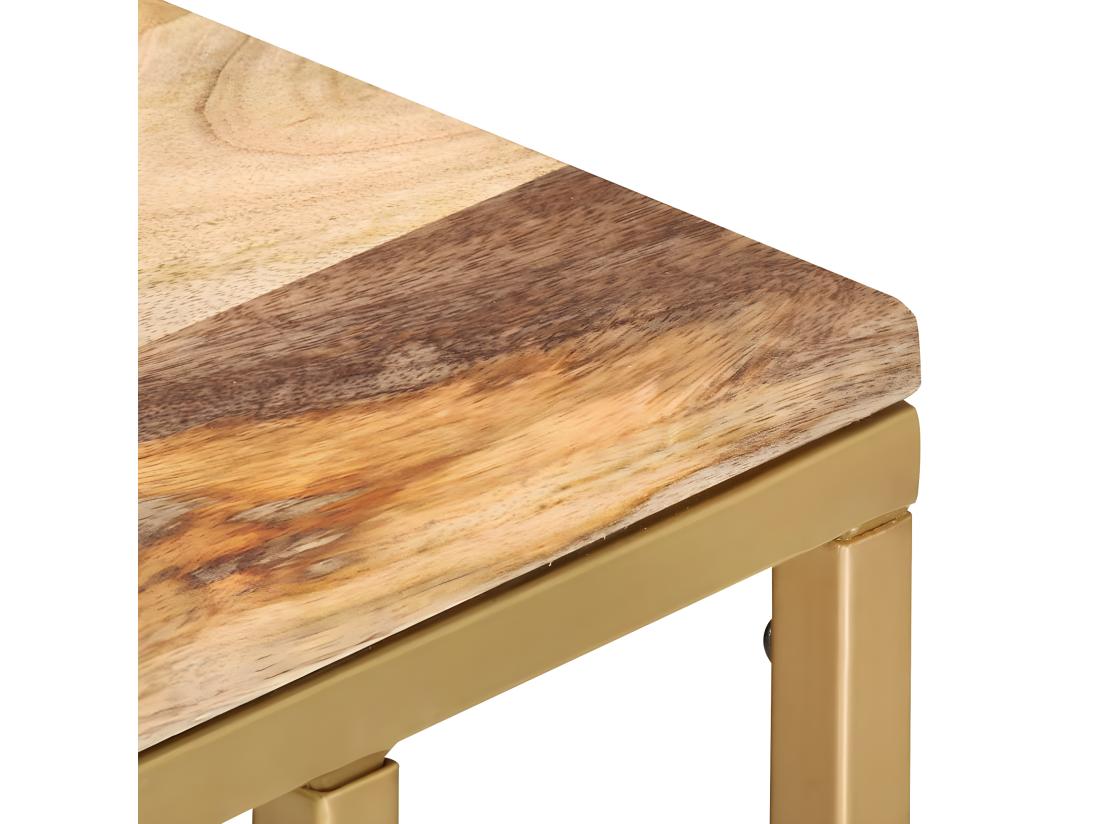 vente unique Table d'appoint 35x45x65 cm bois de manguier massif