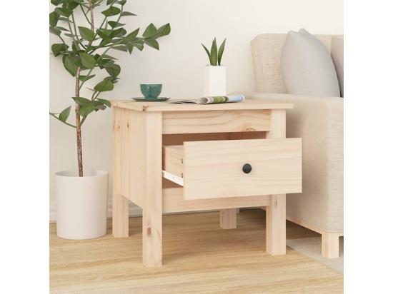 vente unique Table d'appoint 40x40x39 cm Bois massif de pin