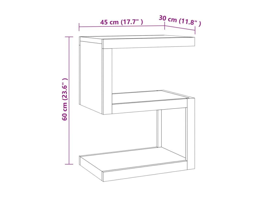 Vente Unique Table D'appoint 45x30x60 Cm Bois Massif De Teck