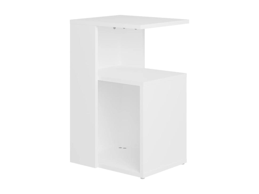 vente unique Table d'appoint Blanc 36x30x56 cm Aggloméré