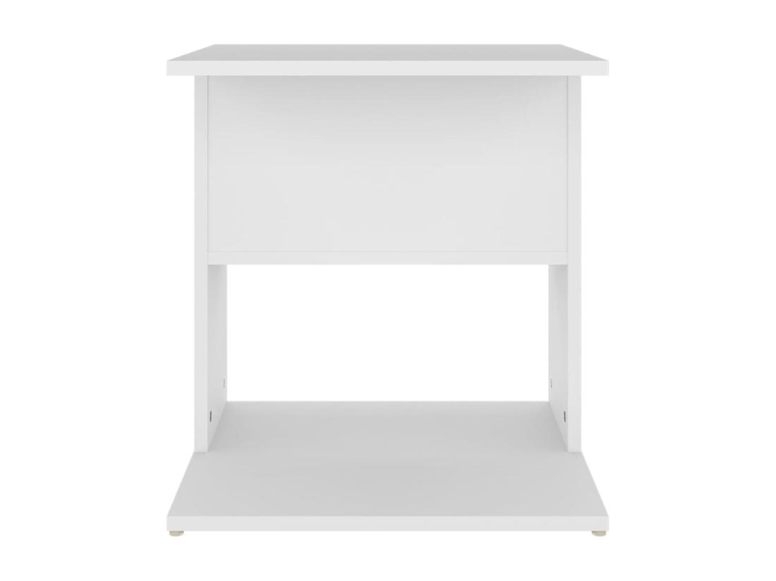 Vente Unique Table D'appoint Blanc 45x45x48 Cm Aggloméré