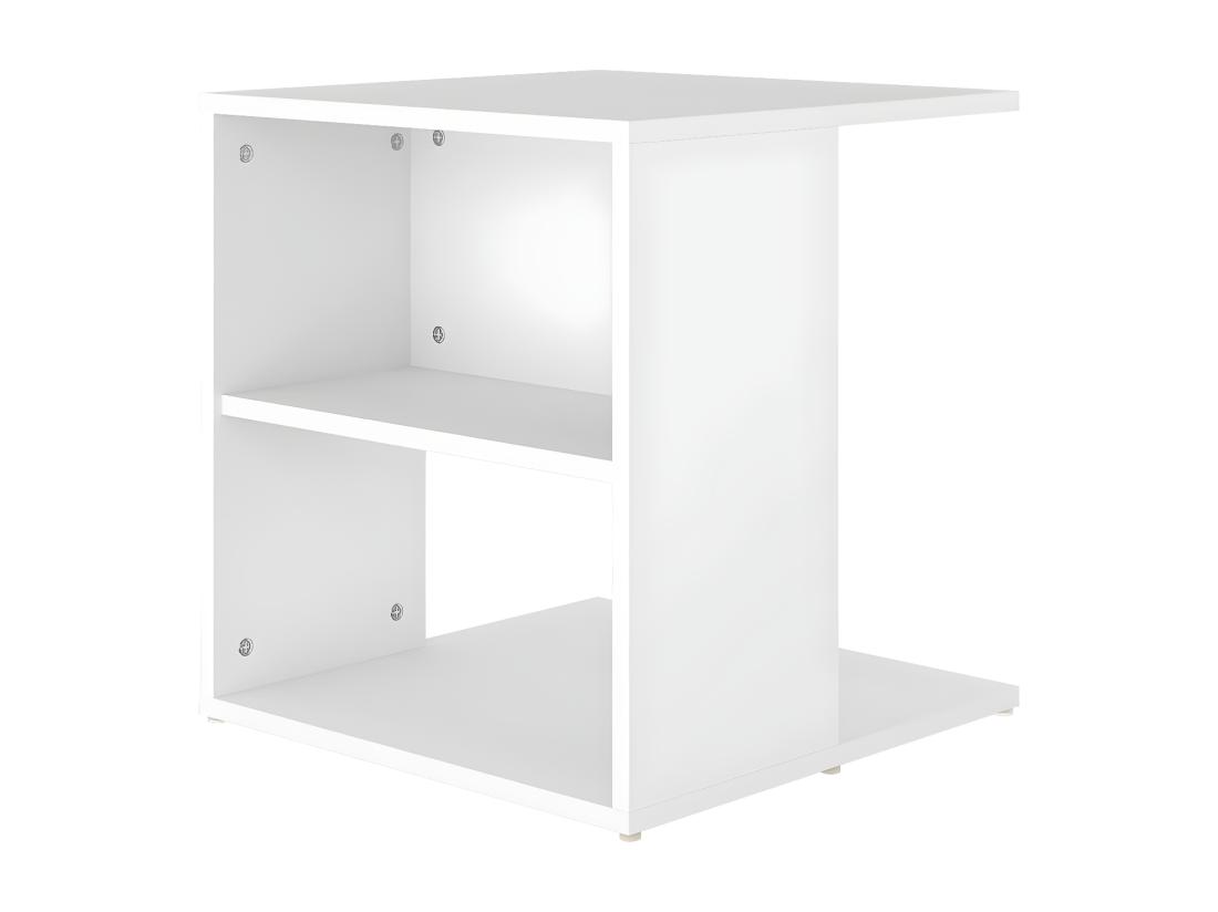 Vente Unique Table D'appoint Blanc 45x45x48 Cm Aggloméré