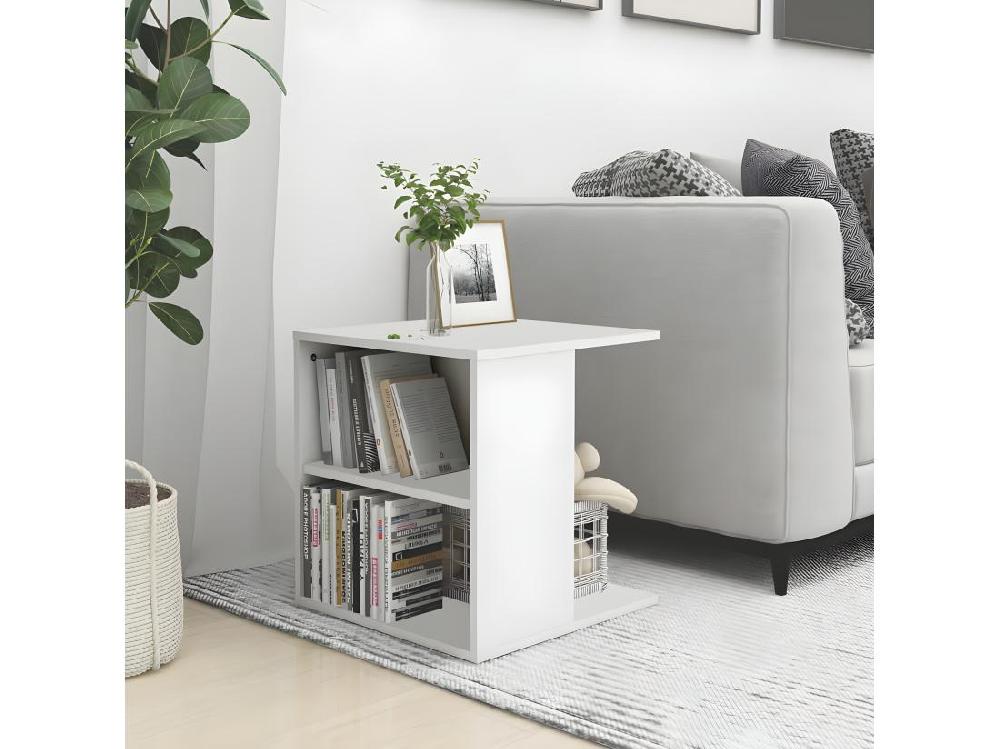 vente unique Table d'appoint Blanc 45x45x48 cm Aggloméré