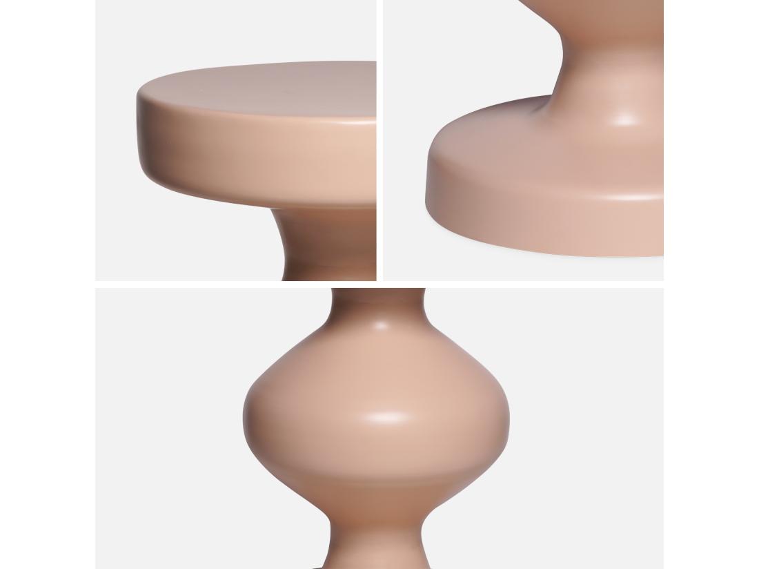 Vente Unique Table D'appoint. Bout De Canapé. Table De Chevet En Métal. Rose. Hawa Ø29.5 X H 47cm