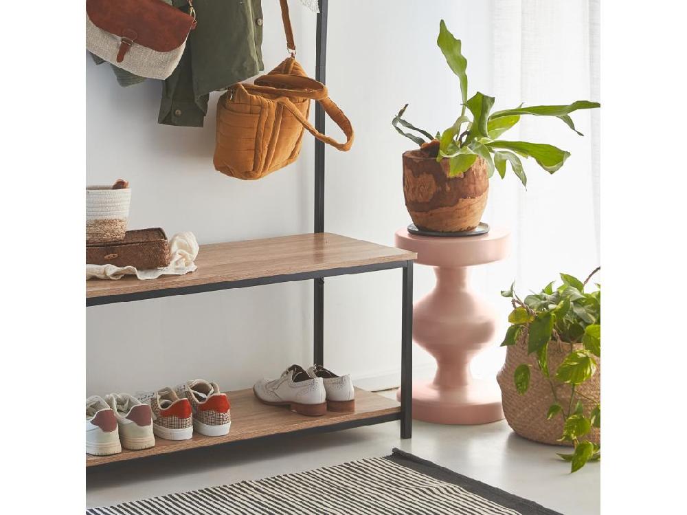 Vente Unique Table D'appoint. Bout De Canapé. Table De Chevet En Métal. Rose. Hawa Ø29.5 X H 47cm