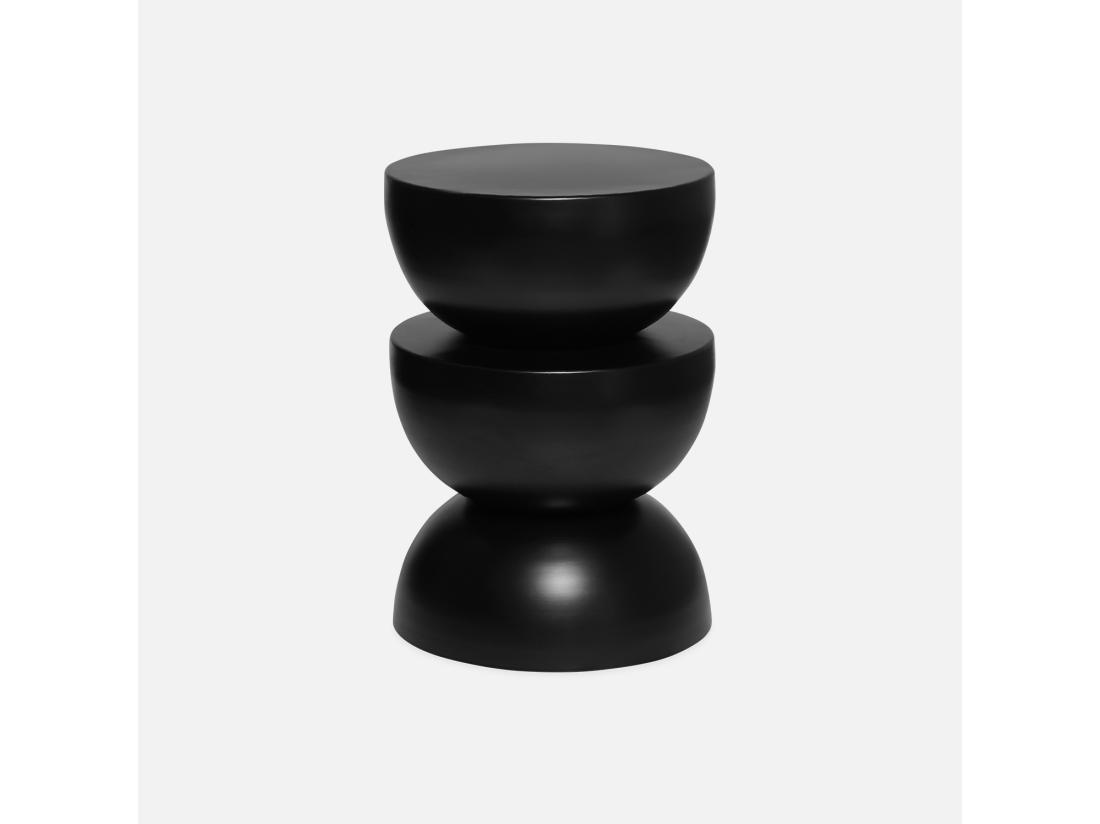 Vente Unique Table D'appoint. Bout De Canapé. Table De Chevet En Métal. Noir. Coumba. Ø32 X H 46.5cm