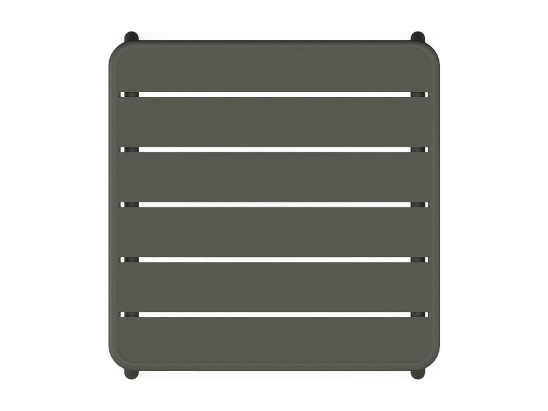 Vente Unique Table D'appoint De Jardin En Métal Carrée - Gris Anthracite - MIRMANDE De MYLIA