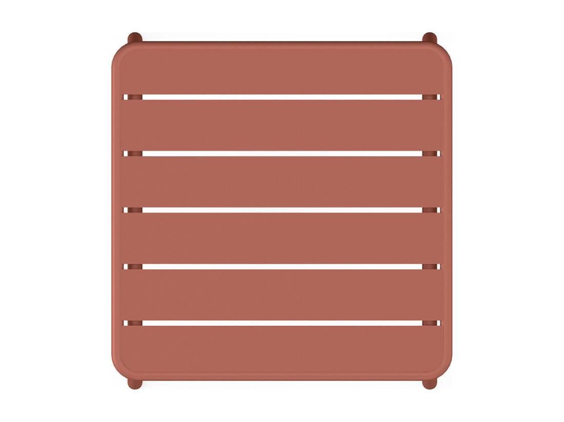 Vente Unique Table D'appoint De Jardin En Métal Carrée - Terracotta - MIRMANDE De MYLIA