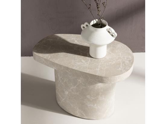 Vente Unique Table D'Appoint Design "Bastad" 50cm Gris Clair