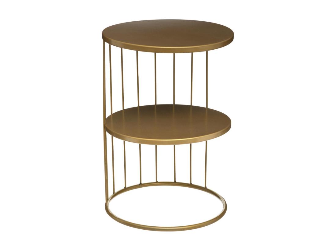Vente Unique Table D'appoint Design Et Originale En Métal Doré H 52 Cm