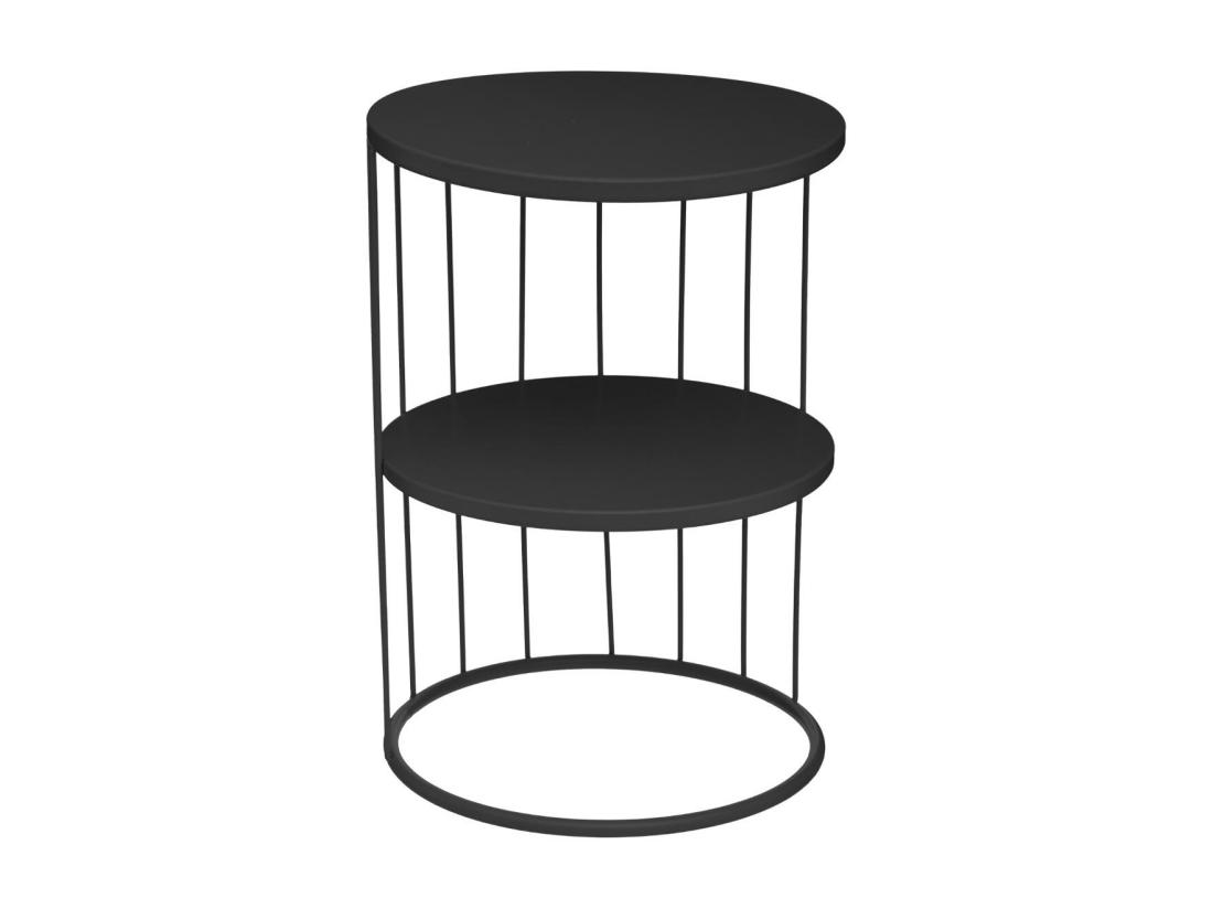 Vente Unique Table D'appoint Design Et Originale En Métal Noir H 52 Cm