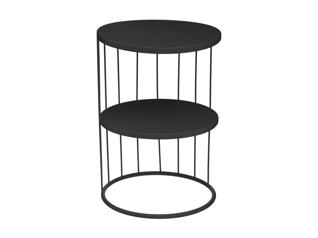 vente unique Table d'appoint design et originale en métal Noir H 52 cm