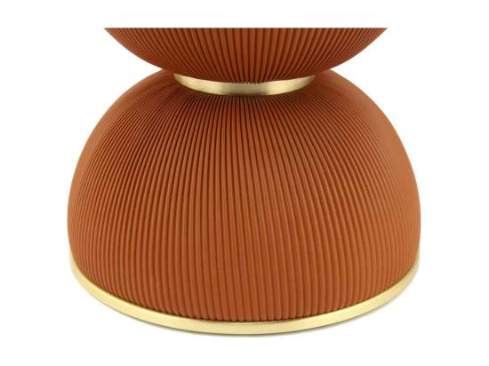Vente Unique Table D'Appoint Design "Jokai" 51cm Cognac & Or