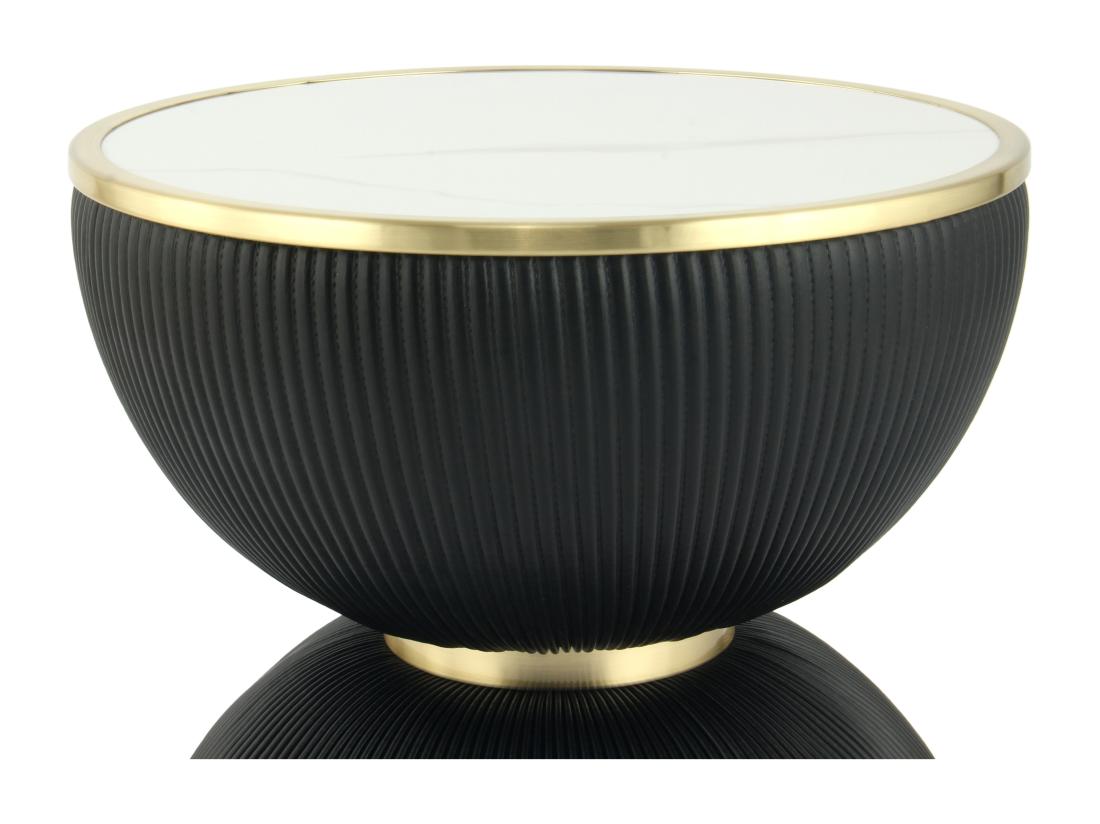 Vente Unique Table D'Appoint Design "Jokai" 51cm Noir & Or
