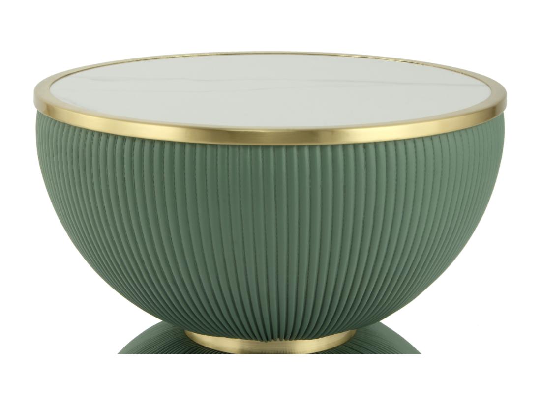 Vente Unique Table D'Appoint Design "Jokai" 51cm Vert & Or