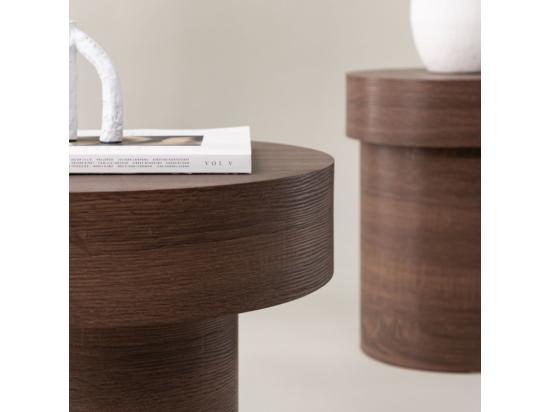 vente unique Table d'Appoint Design "Malung" 35cm Marron