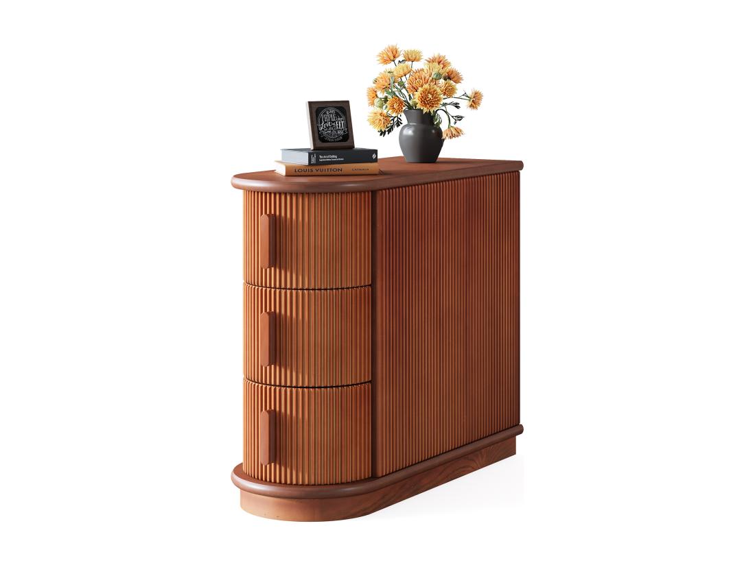 vente unique Table d'appoint en bois à 3 tiroirs table d'appoint moderne pour canapé table d'appoint étroite pour chaise table de nuit mince pour salon