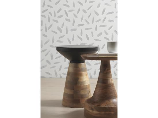 vente unique Table d'appoint en bois d'acacia naturel