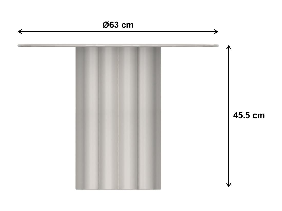 Vente Unique Table D'appoint En Métal - Blanc Gris - WODOLI