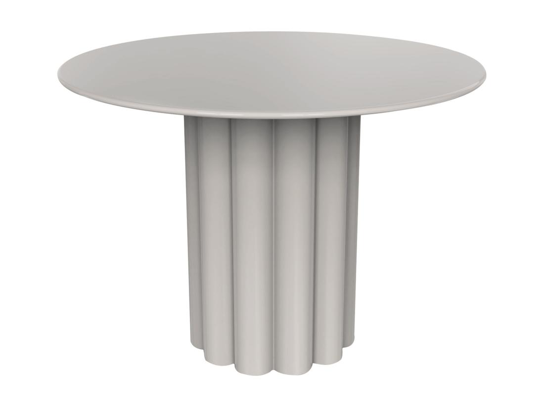 vente unique Table d'appoint en métal - Blanc gris - WODOLI