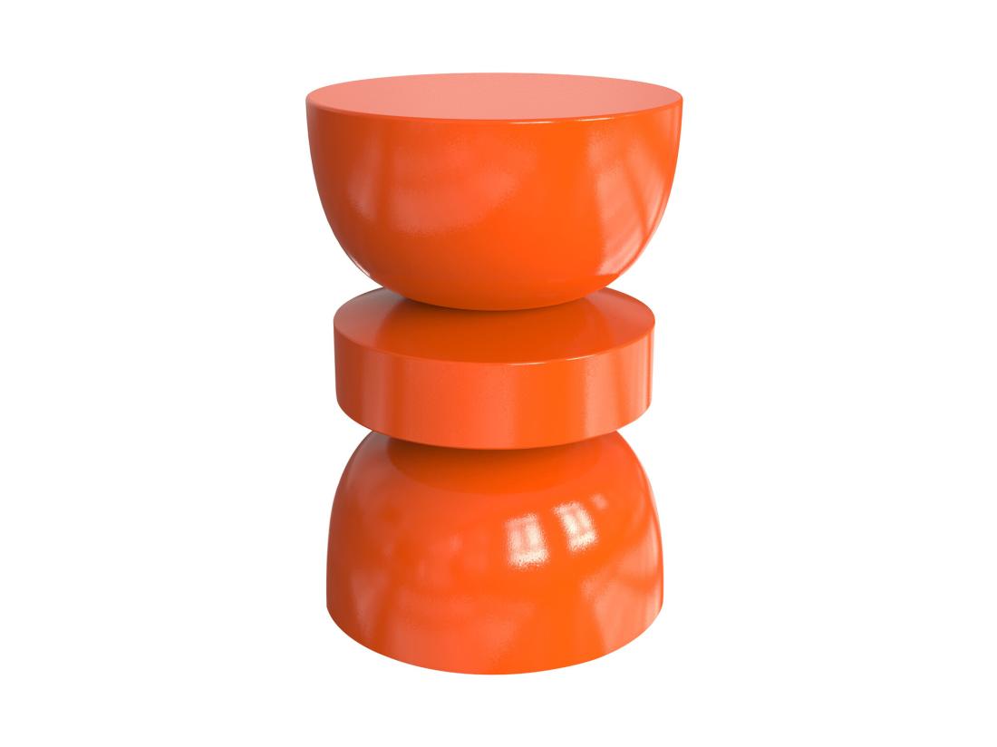 Vente Unique Table D'appoint En Métal - Orange - TUVAMI