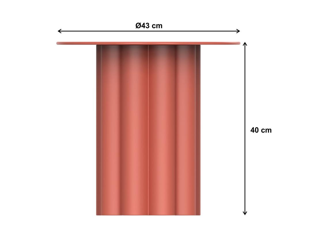 Vente Unique Table D'appoint En Métal - Terracotta - GAVOPI