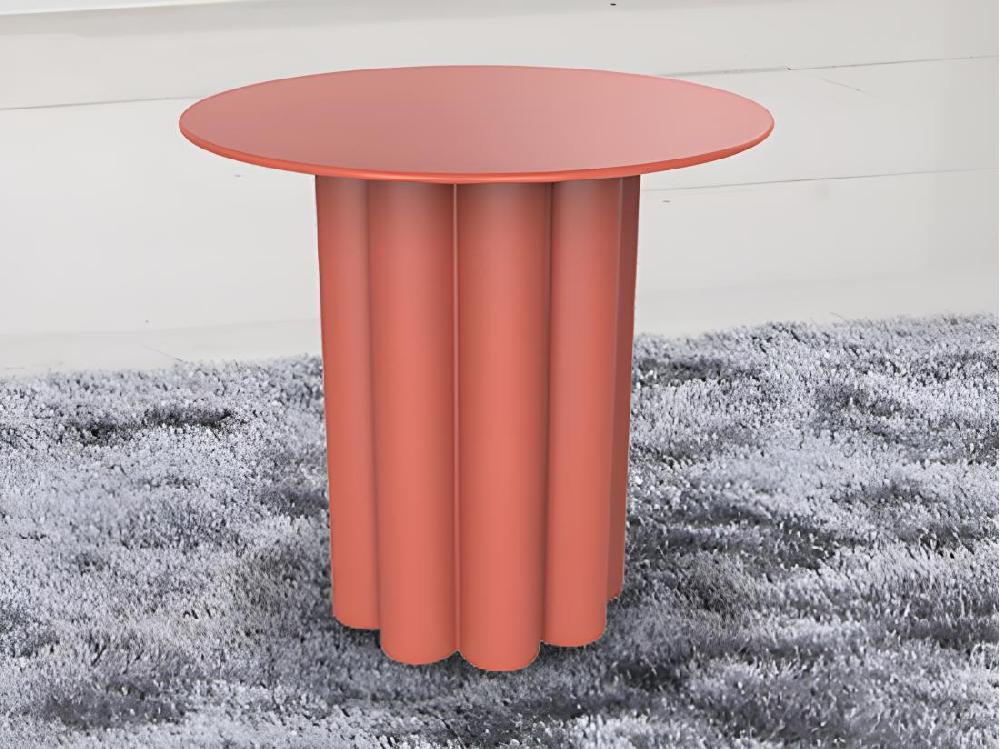 vente unique Table d'appoint en métal - Terracotta - GAVOPI