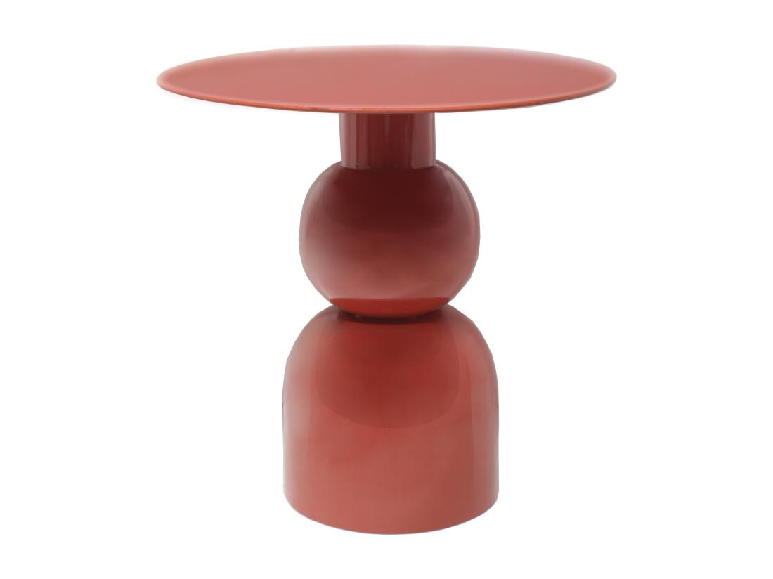 Vente Unique Table D'appoint En Métal - Terracotta - JASMIA