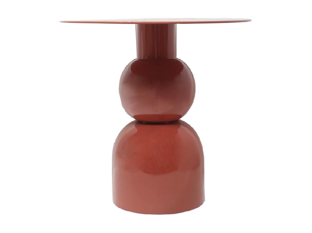 Vente Unique Table D'appoint En Métal - Terracotta - JASMIA