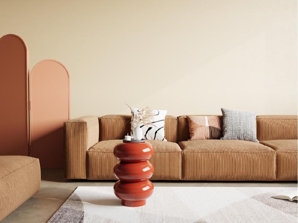 vente unique Table d'appoint en métal - Terracotta - SANIYA