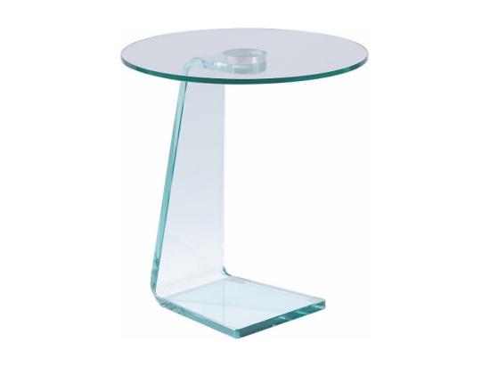 Vente Unique Table D'appoint En Verre Trempé - ERVILA