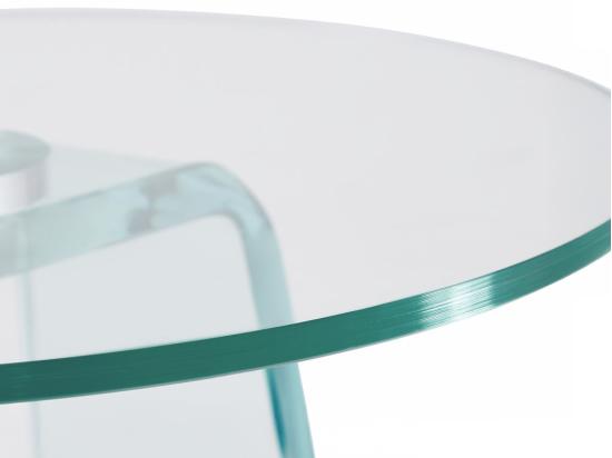 Vente Unique Table D'appoint En Verre Trempé - ERVILA