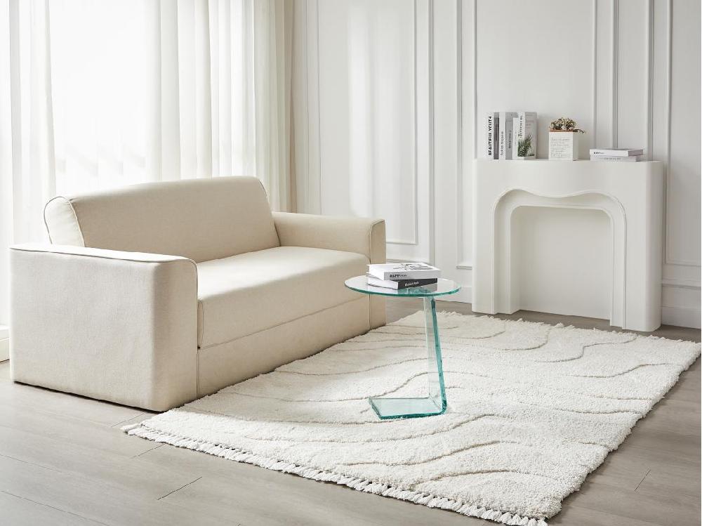 vente unique Table d'appoint en verre trempé - ERVILA