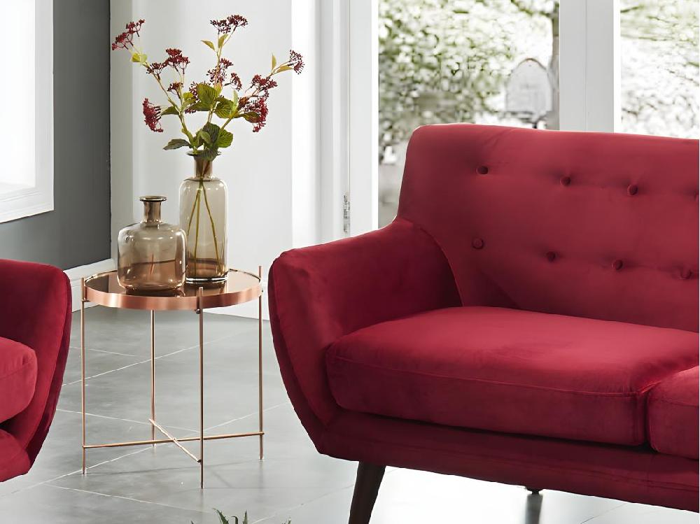 Vente Unique Table D'appoint MARCIA - Miroir & Métal - Doré