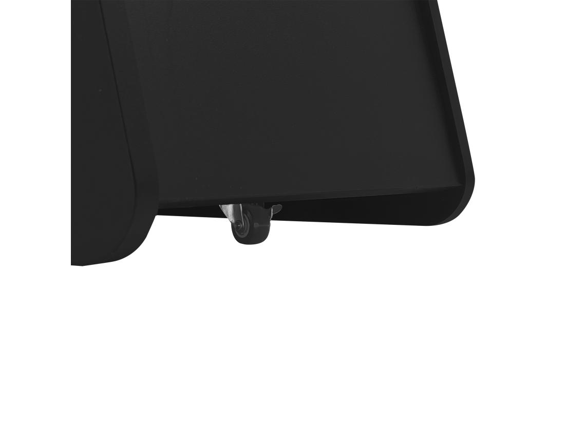 Vente Unique Table D'appoint Moderne Sur Roulettes - Spéciale En Forme De Fromage - Noir