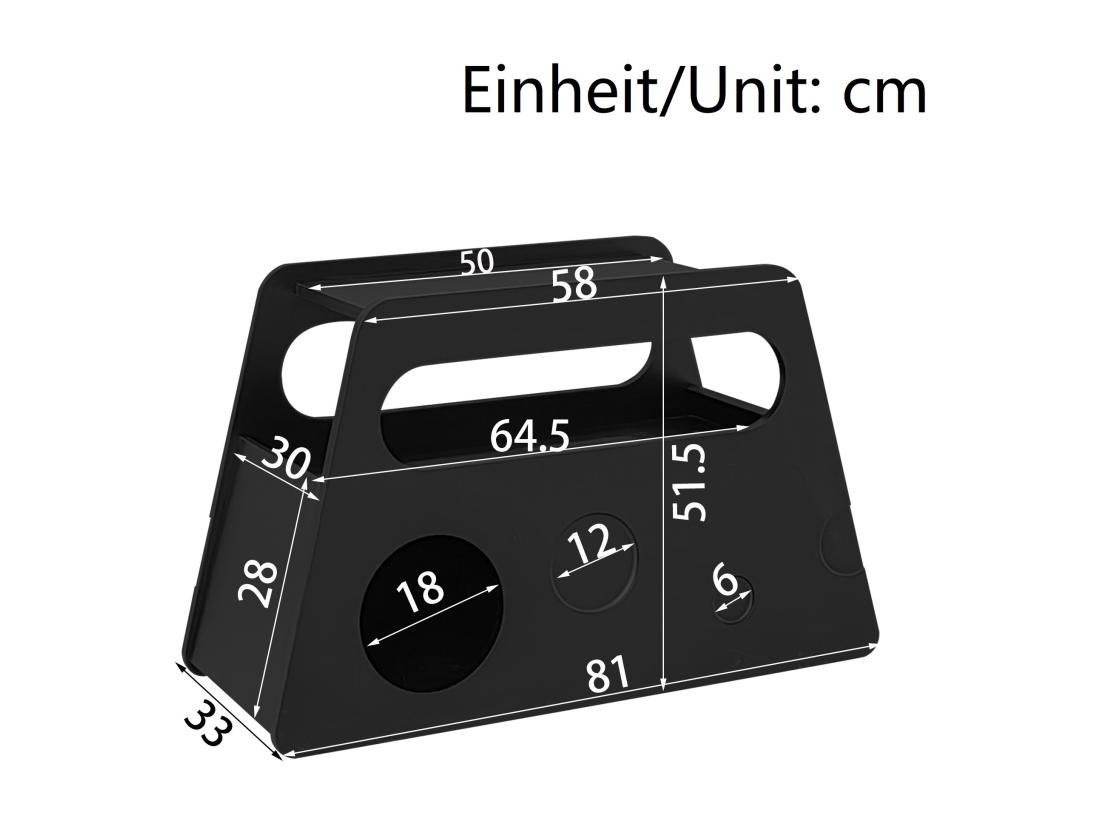 vente unique Table d'appoint moderne sur roulettes - spéciale en forme de fromage - Noir