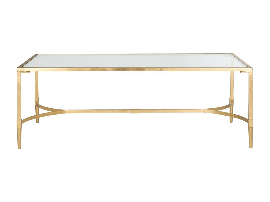 Vente Unique Table D'appoint Or Et Transparent 66 X 127 X 45.72 Cm - Ferne