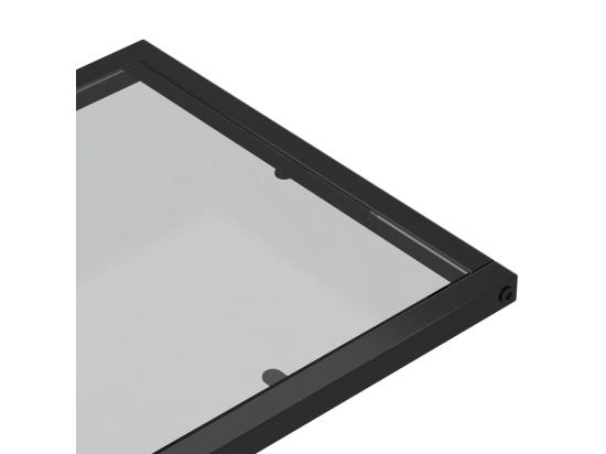 Vente Unique Table D'appoint Pour Ordinateur Noir 50x35x65 Cm Verre Trempé