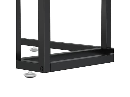 Vente Unique Table D'appoint Pour Ordinateur Noir 50x35x65 Cm Verre Trempé