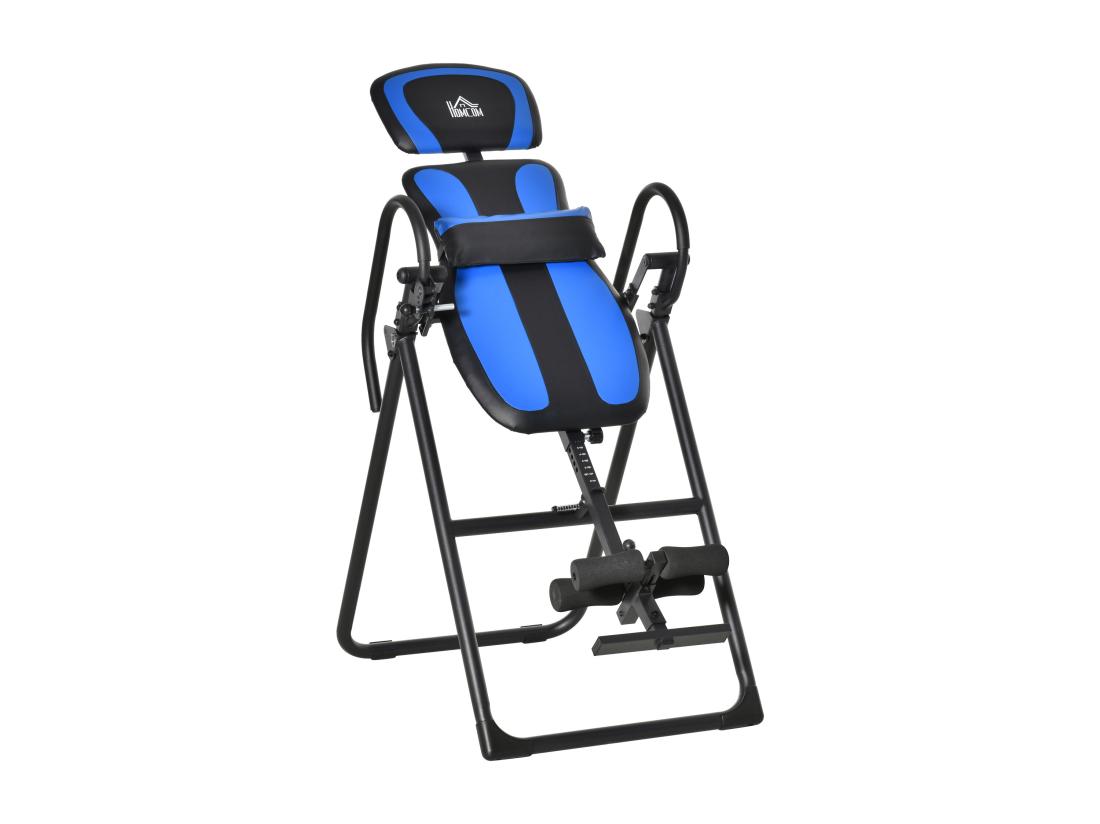 vente unique Table d'inversion pliable réglable antidérapante charge max. 110 Kg acier synthétique bleu noir