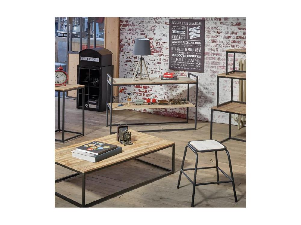 Vente Unique Table De Bar Design "Edena" 70x115cm Noir
