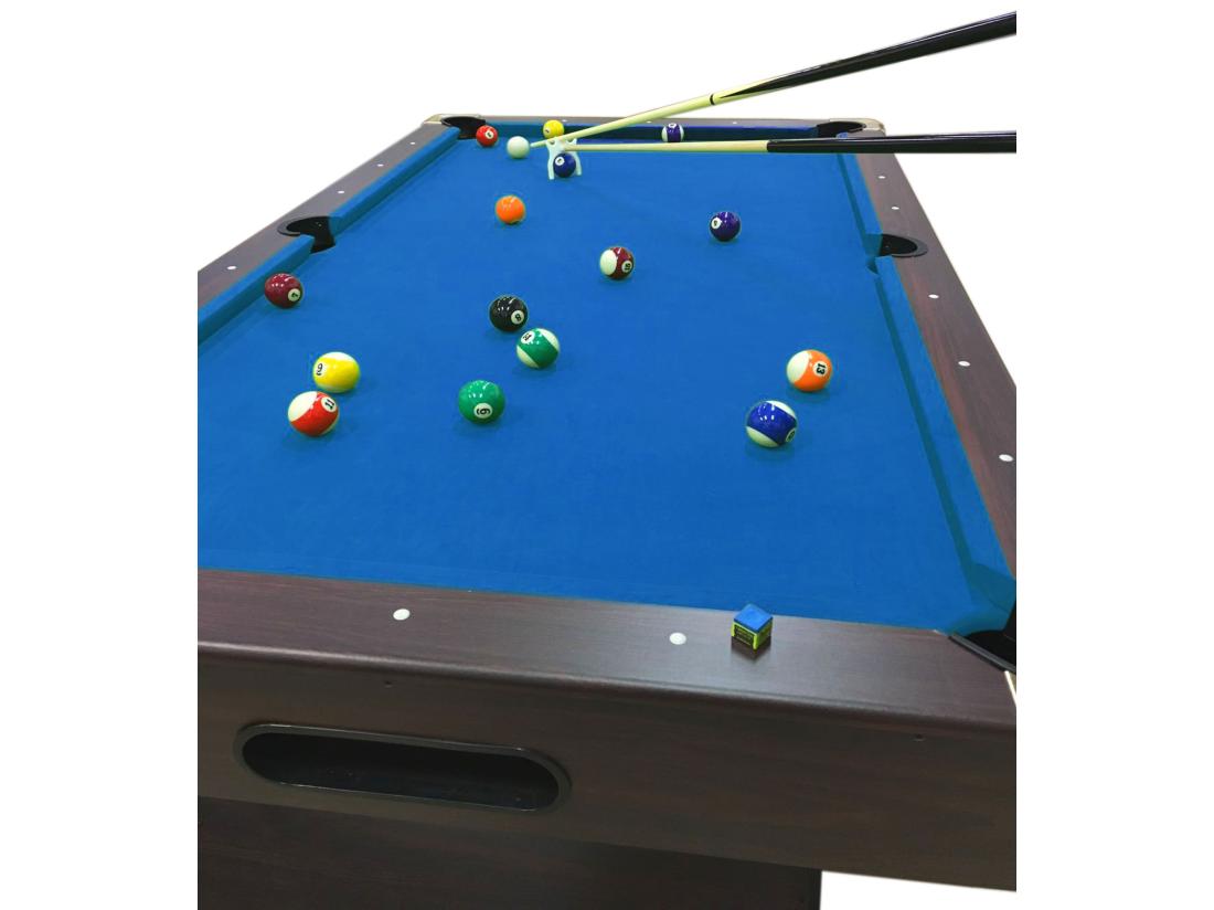 Vente Unique Table De Billard 7 Pieds Complet D’accessoires – Iron Blue