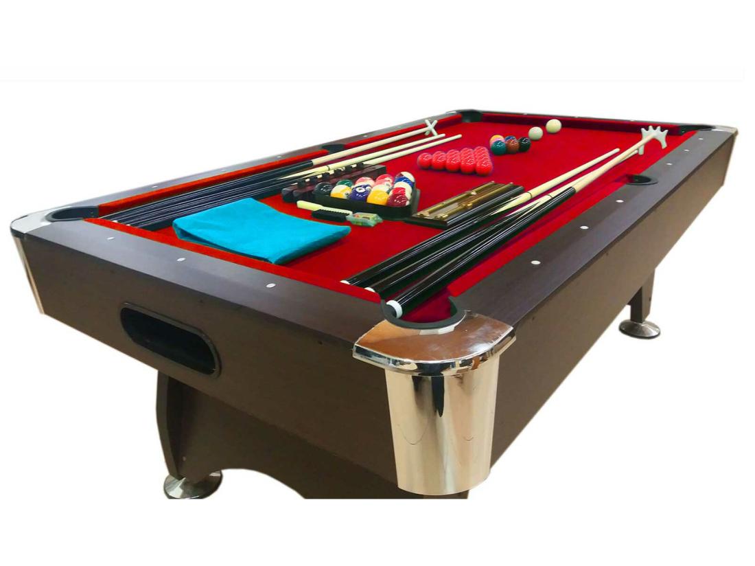 vente unique Table de billard 7 Pieds complet d’accessoires – Iron Red