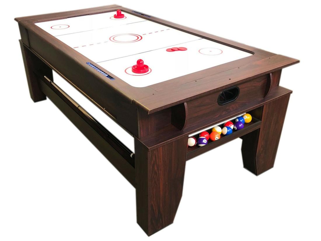 Vente Unique Table De Billard 7 Pieds Multi-jeux Avec Air Hockey – Panther