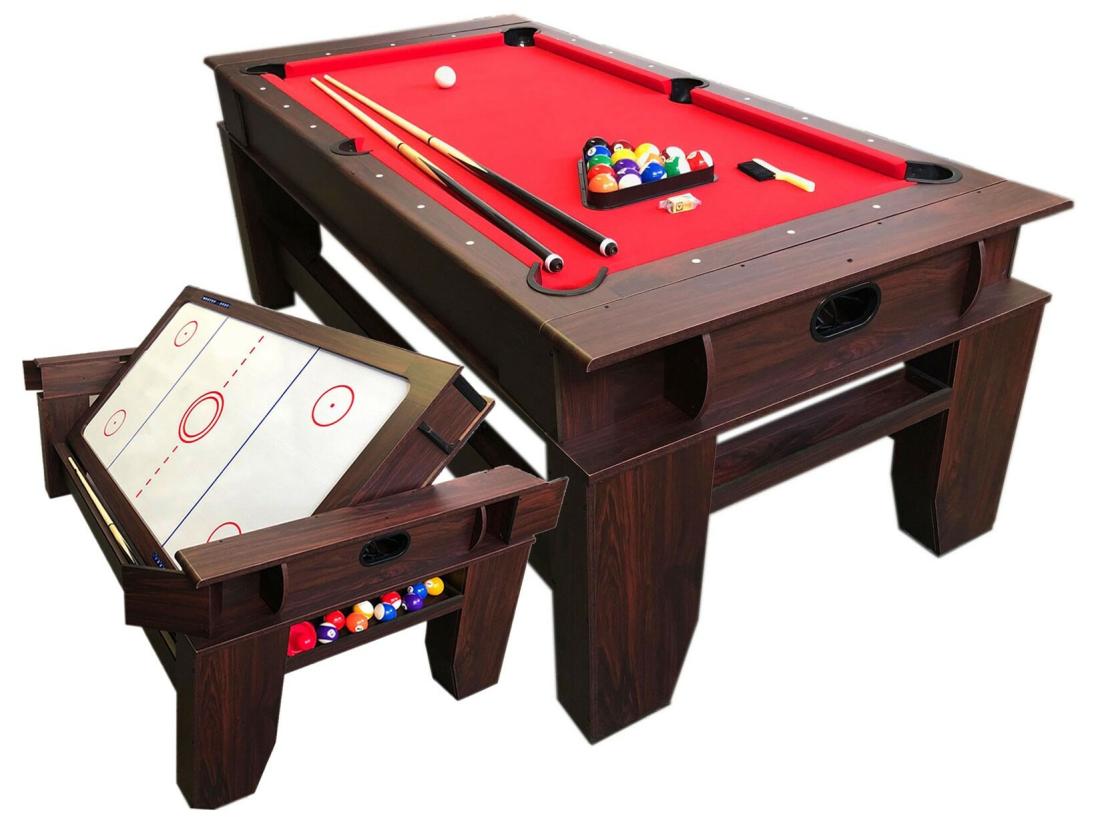Vente Unique Table De Billard 7 Pieds Multi-jeux Avec Air Hockey – Panther