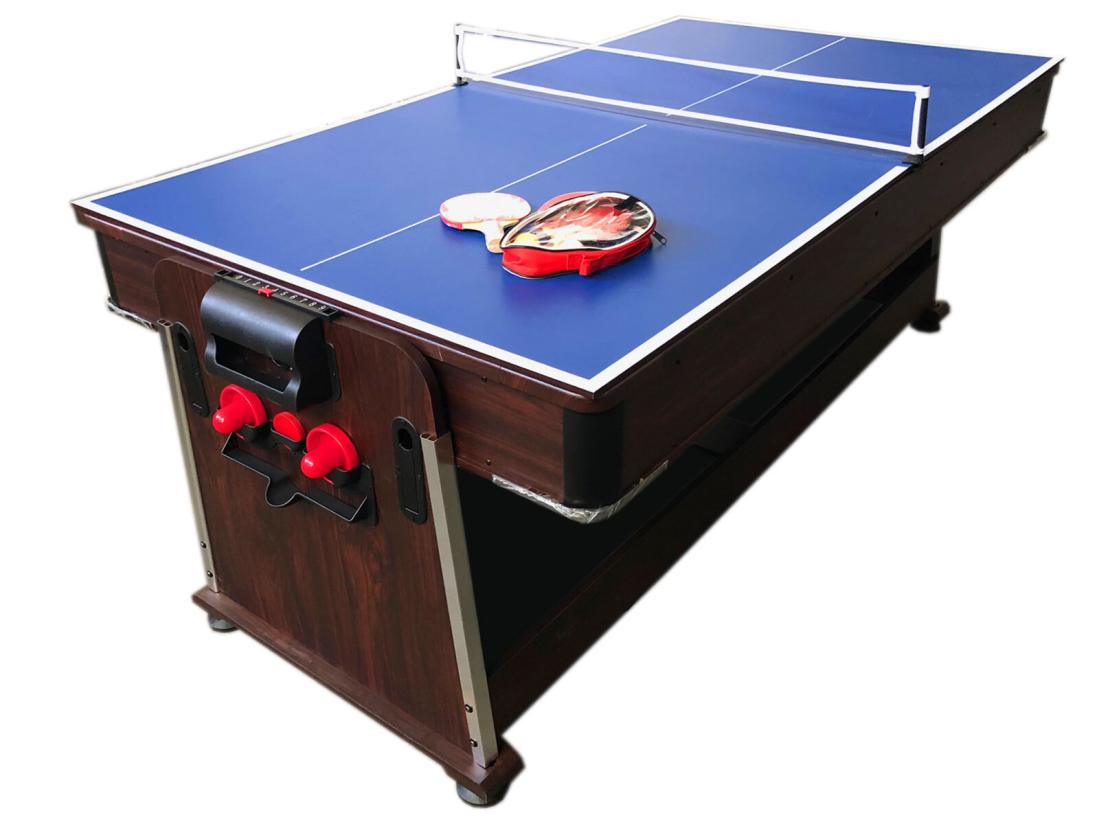 Vente Unique Table De Billard 7 Pieds Multi-jeux Vert Air Hockey + Table De Tennis – Stark
