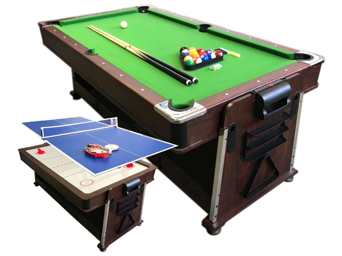 Vente Unique Table De Billard 7 Pieds Multi-jeux Vert Air Hockey + Table De Tennis – Stark
