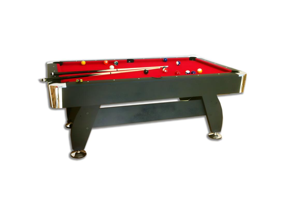 Vente Unique Table De Billard 8 Pieds Avec Banquette Conteneurs – Viper Red