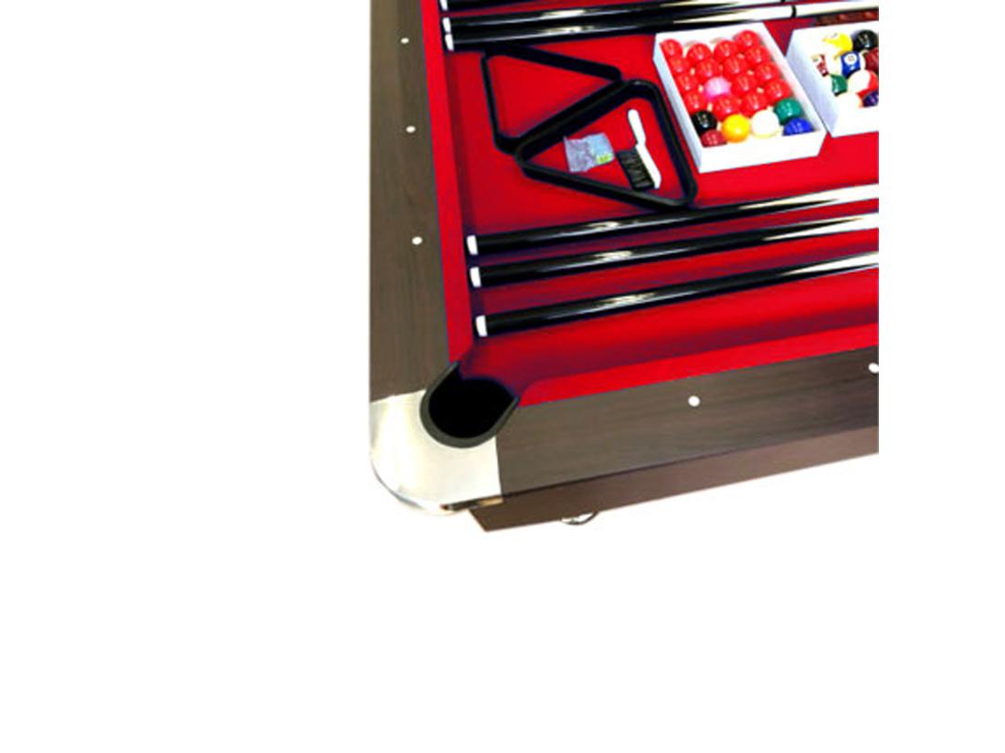 Vente Unique Table De Billard 8 Pieds Avec Banquette Conteneurs – Viper Red