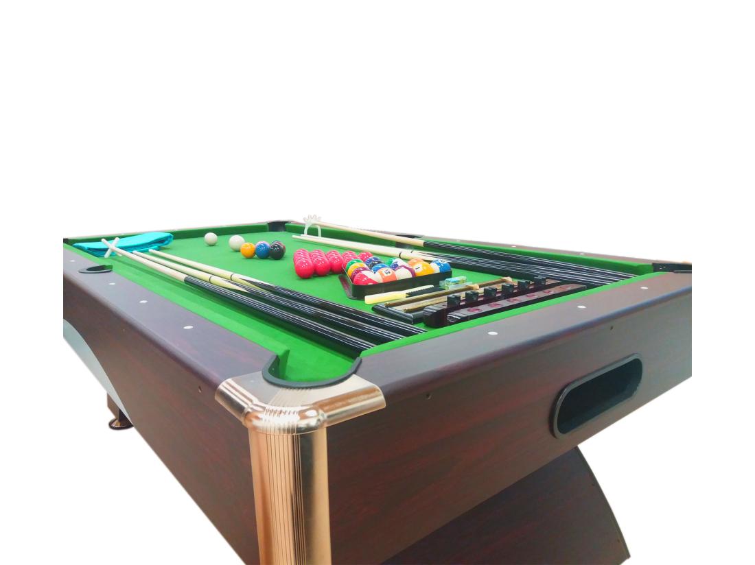 Vente Unique Table De Billard 8 Pieds Moderne Avec Bancs Conteneurs – Poseidon